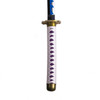 EA-SWORD One Piece Trafalgar Law Kikoku Cosplay Bamboo Wooden White Purple Katana Sword with PVC Sheath 