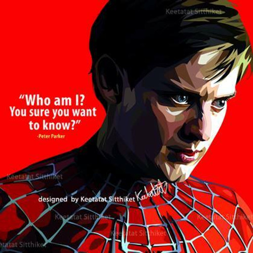 World Famous POPART Famous POP ART Peter Parker ver1 Who am I You sure you want to know Canvas Frame