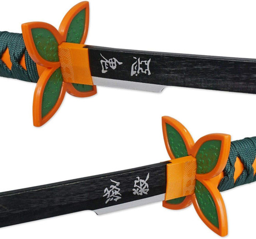 EA-SWORD Demon Slayer: Kimetsu no Yaiba Shinobu Kocho Cosplay Bamboo Wooden Katana Sword with PVC Sheath 