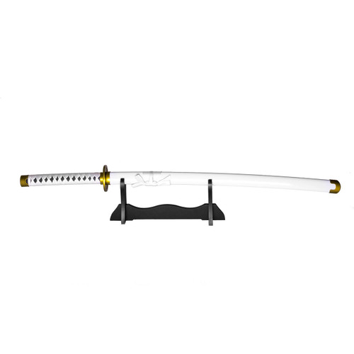 EA-SWORD One Piece Zoro Wado Ichimonji Cosplay Bamboo Wooden White Katana Sword with PVC Sheath 