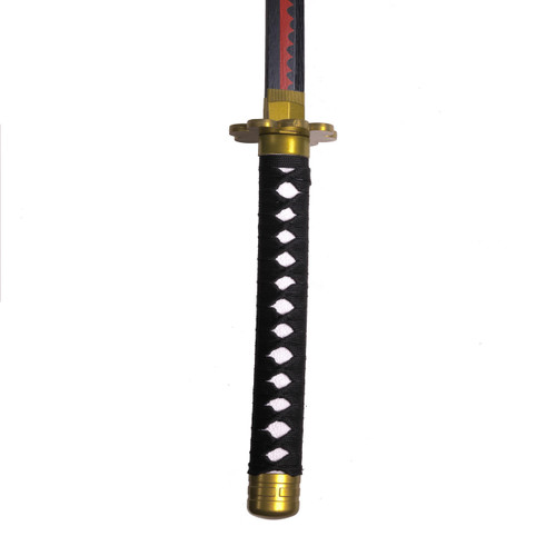 EA-SWORD One Piece Zoro Shusui Cosplay Bamboo Wooden Pink Dot Katana Sword with PVC Sheath 