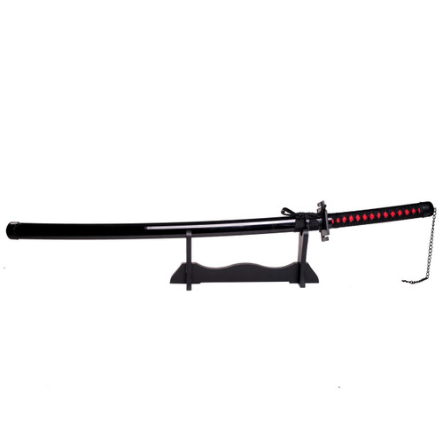 EA-SWORD Bleach Ichigo Kurosaki Tensa Zangetsu Cosplay Bamboo Wooden Black Sword Katana V1 