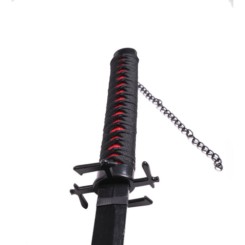 EA-SWORD Bleach Ichigo Kurosaki Tensa Zangetsu Cosplay Bamboo Wooden Black Sword Katana V2 