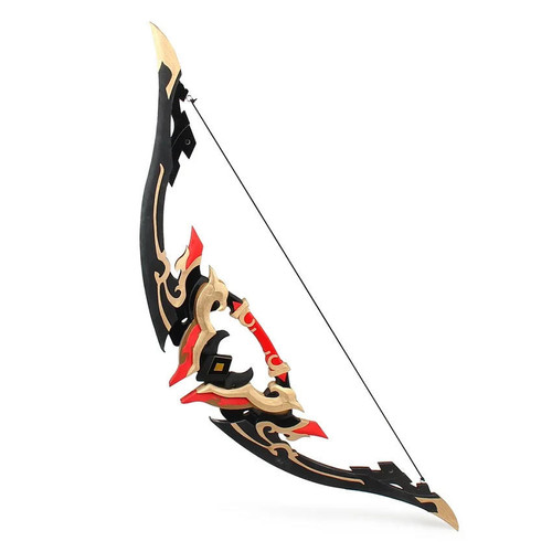 EA-SWORD Genshin Impact Cosplay Bamboo Wooden Rust Bow with Arrow 