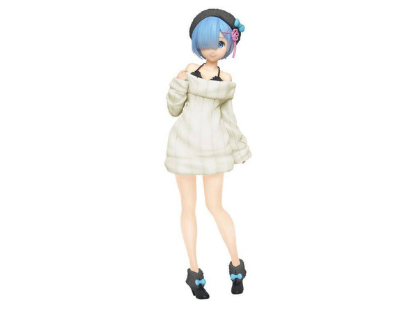 Taito Re:Zero Starting Life in Another World Rem White Knit Dress Figure