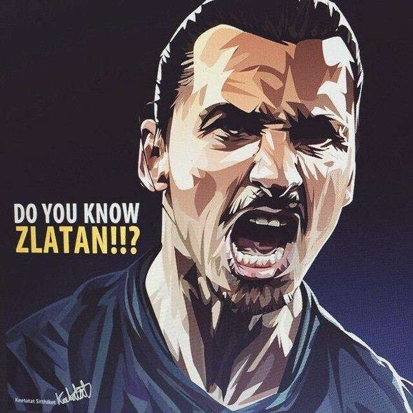 World Famous POPART Famous POP ART Zlatan ver1 Do you know Zlatan Canvas Frame