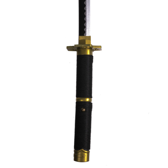 EA-SWORD One Piece Zoro Cosplay Bamboo Wooden Black Katana Sword with PVC Sheath 