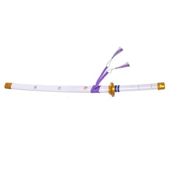 One Piece Zoro Enma White Cosplay Bamboo Wooden Katana Sword with PVC Sheath