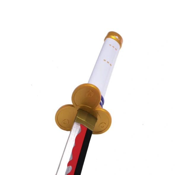 One Piece Zoro Enma White Cosplay Bamboo Wooden Katana Sword with PVC Sheath