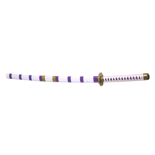 One Piece Trafalgar Law Kikoku Cosplay Bamboo Wooden White Purple Katana Sword with PVC Sheath