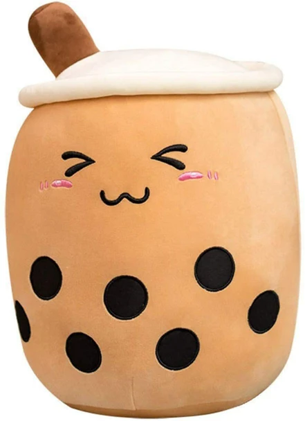 BOBA TEA Bubble Milk Tea Pillow Cushion Plush Original Kawaii Smile
