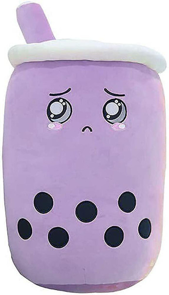 EA-COS BOBA TEA Bubble Milk Tea Pillow Cushion Plush Kawaii Purple Taro