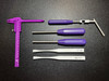 Caliber and instruments photo of Tedan TSI CS-1400 Phantom TL Conical Anterior Cervical Retractor Set