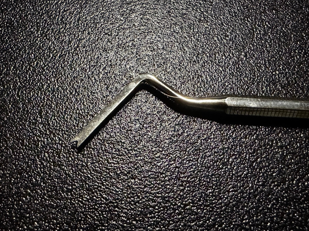 End photo of W. Lorenz 09-0204 Gauze Director & Ligature Tucker