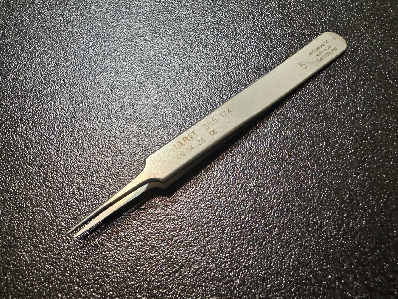 Photo of Jarit 355-174 Jewelers Forceps #5, 4.25"