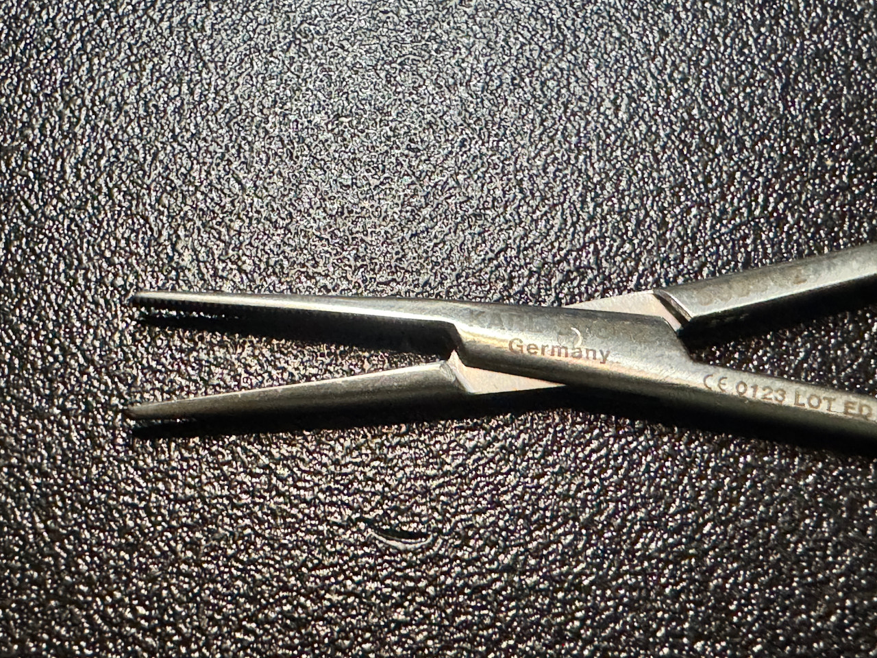 Jaw photo of Storz 535012 Halstead Mosquito Forceps, STR, 5" Jaw photo of Storz 535012 Halstead Mosquito Forceps, STR, 5"