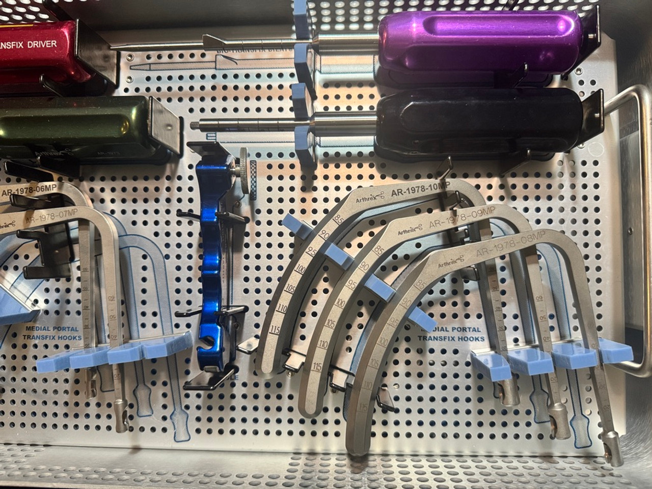 Right top tray photo of Arthrex AR-1978MPC Medial Portal Transfix System w/ ACL Instruments