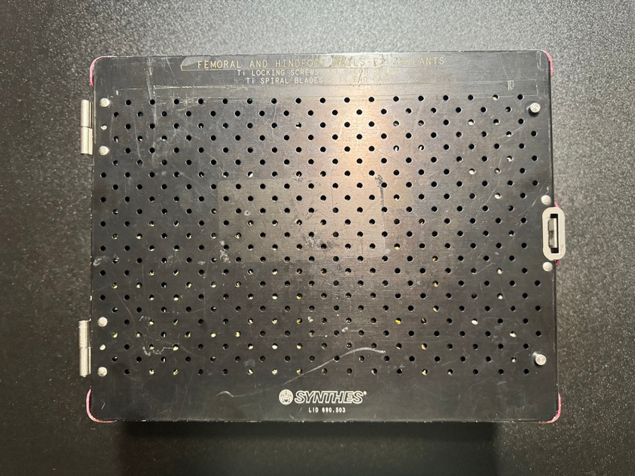 Lid photo of Synthes 690.502 Femoral and Hindfoot Nails-Ex Implants Set