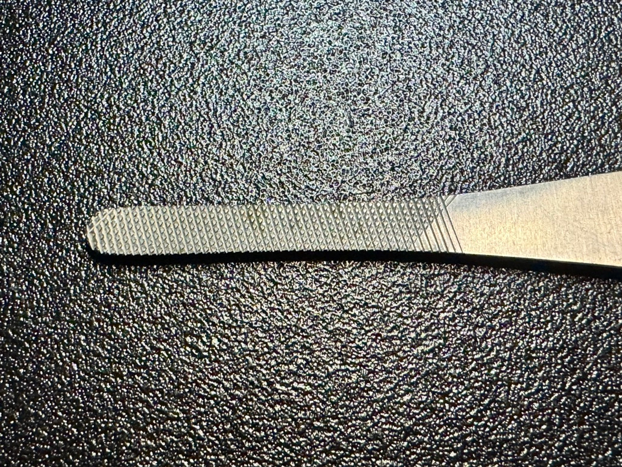 End photo of Aesculap OL405R Fomon Bone Rasp, Fine/ Coarse, 8.5"