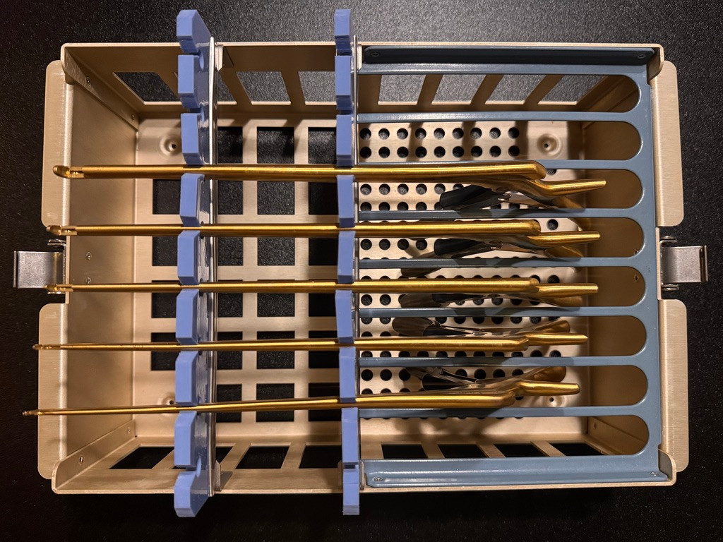 Top photo of V. Mueller NL4251-8XT Micro Handle, T-COAT Kerrison Rongeur Set w/ Case