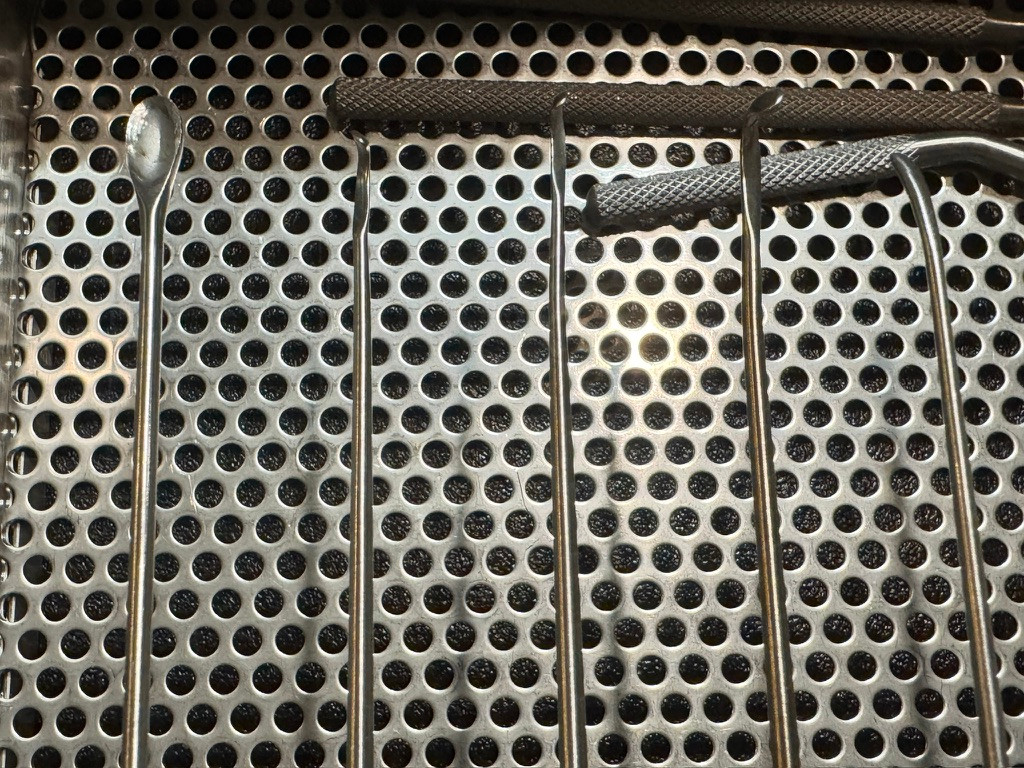 Left photo of V. Mueller Y-0115 Rhoton Trans-Sphenoidal Pituitary Instrument Set