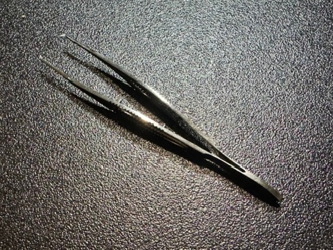 Top photo of W. Lorenz 02-0144 Castroviejo Tying Forceps, 1.5mm Teeth