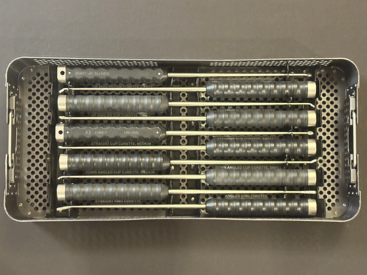 Top photo of Titan Spine 7200 Endoskeleton Revison Curette Set