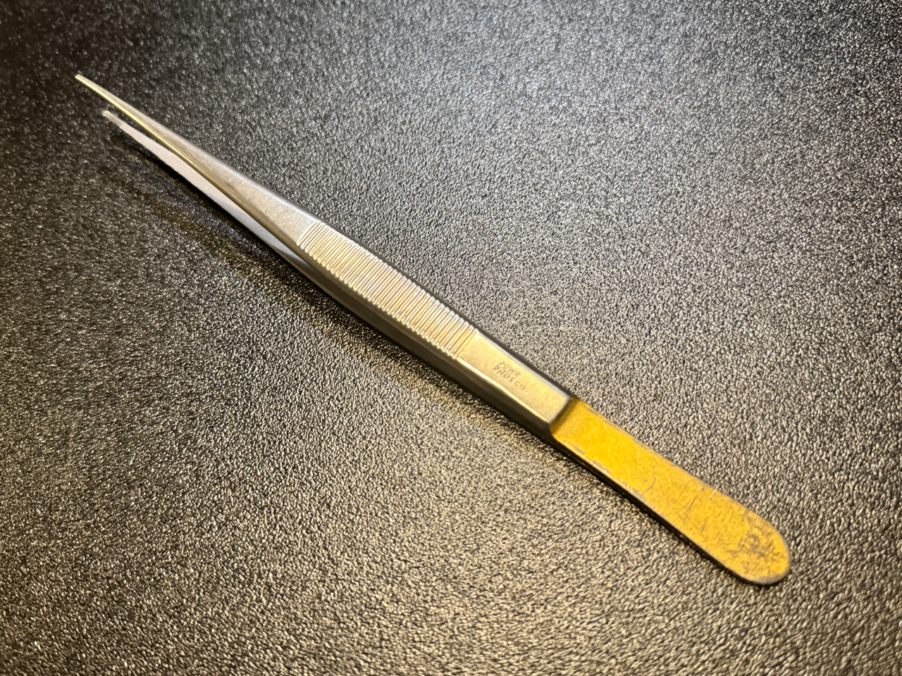 Handle photo of W. Lorenz 51-9815 DeBakey-Lorenz Needle Pulling Tissue Forceps, TC, 1.5mm, 7.75"