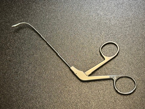 Handle photo of Storz 452841 Rhinoforce II Castelnuovo Miniature Nasal Forceps, 65°, Thru-Cut, 1.5mm