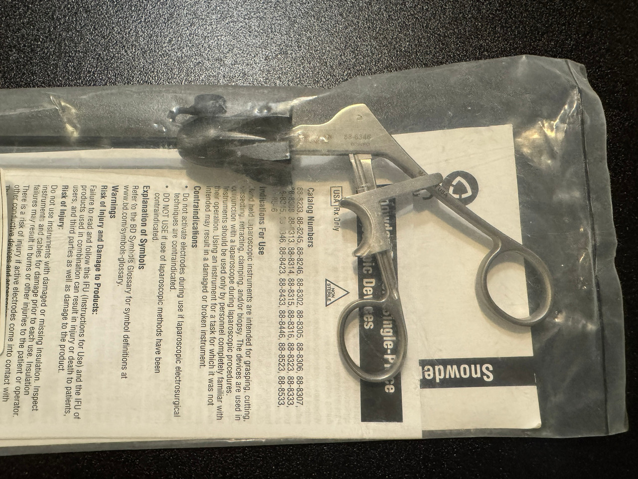 V. Mueller 88-8346 Laparoscopic Atraumatic Grasper, 5mm X 37cm (New)