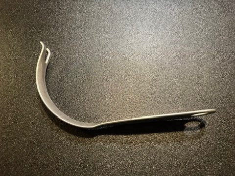 Side photo of MedEnvision ME-EC0003 Curved Double Prong Acetabular Retractor #3