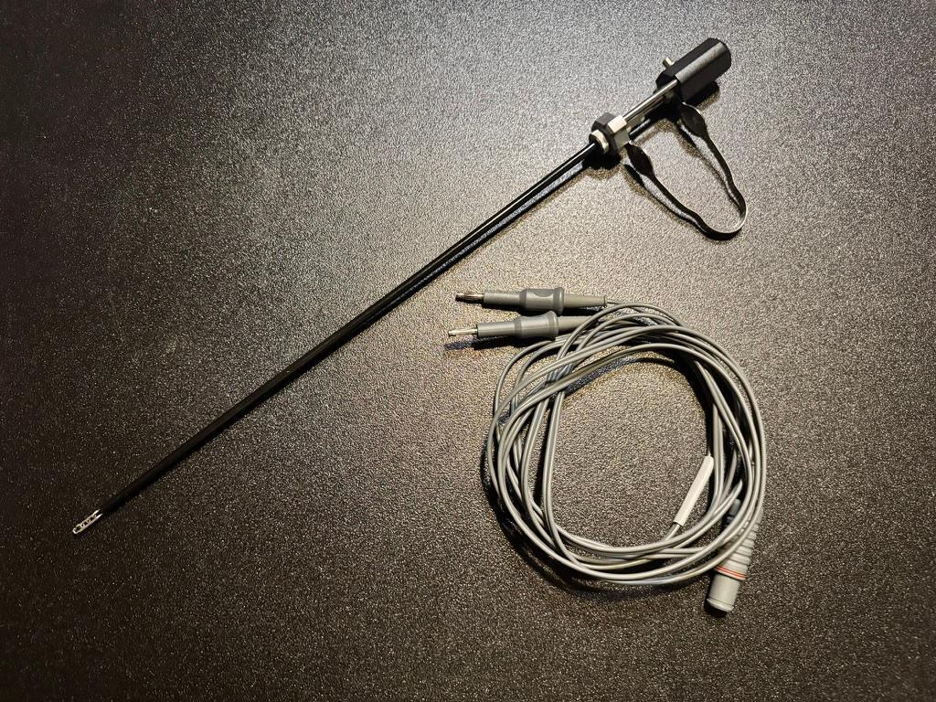 Cord photo of Stryker 250-080-360 Laparoscopic Fenestrated Bipolar Forceps with Cord, 5mm X 33cm