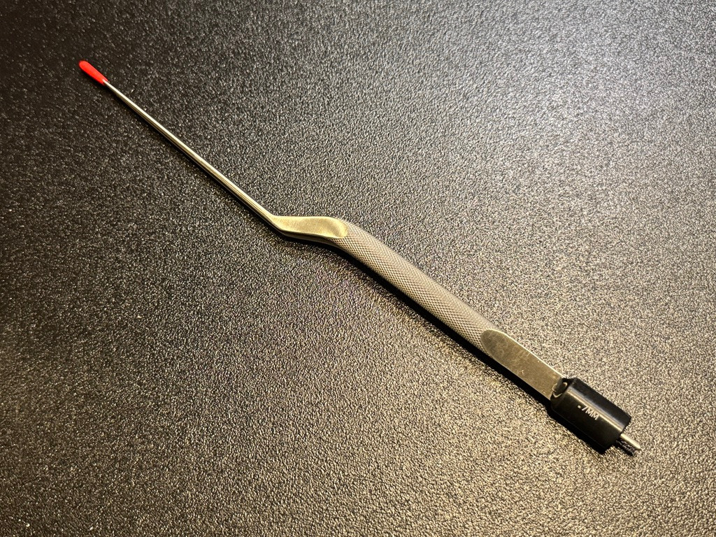 Side photo of V. Mueller NL3785-152 Rhoton Transsphenoidal Bipolar Forceps, 0.7mm, 9.5"