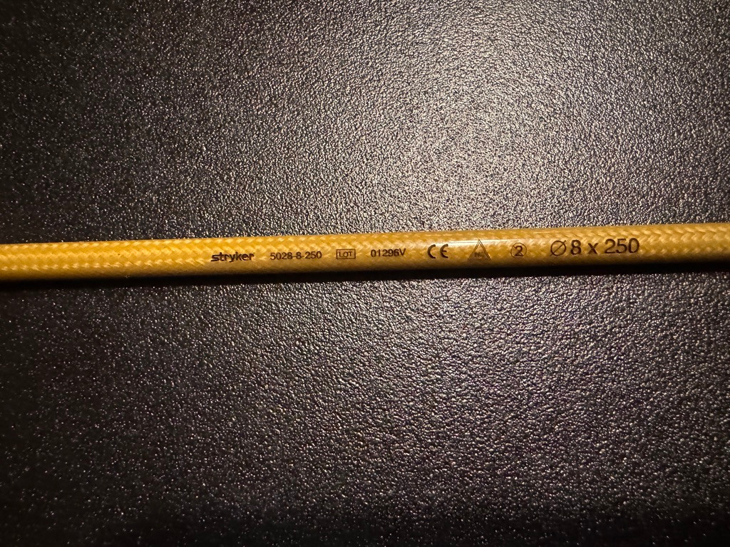 Model photo of Stryker 5028-8-250 Hoffmann II MRI Carbon Connecting Rod 8mm X 250mm