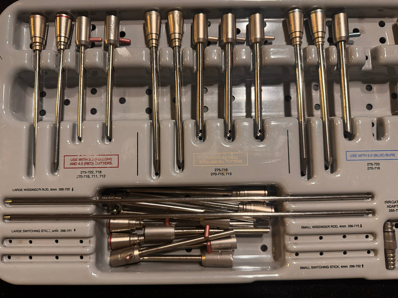 Left side photo of Stryker 272-707-000 Arthroscopic Cutter Accessory Tray