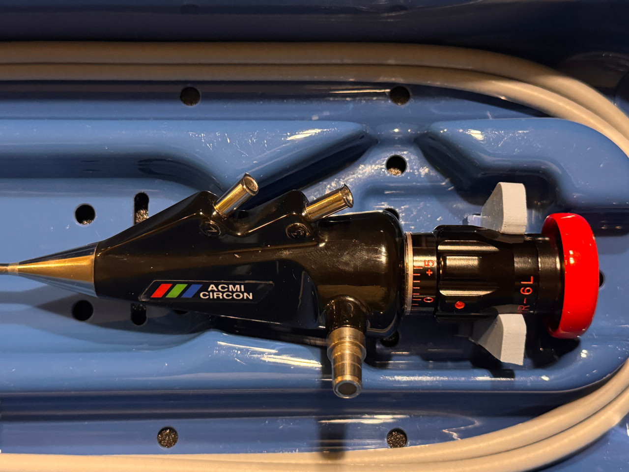 Eye cup photo of ACMI MR-6L Dual Channel Semi-Rigid Ureteroscope