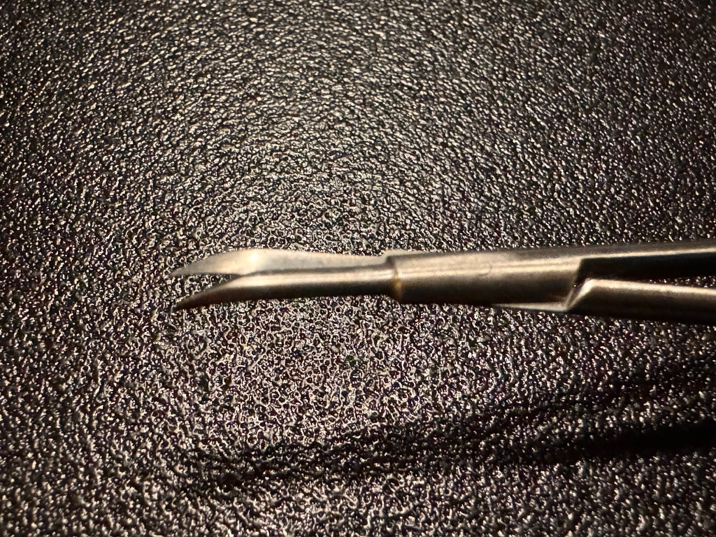 Blade photo of Aesculap FD040R Yasargil Micro Scissors, CVD Up, Sharp, 8.75"