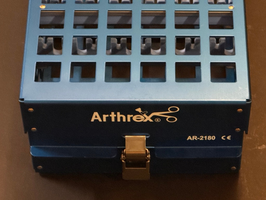 Front photo of Arthrex AR-2180 Arthroscopic Instrument Case, 16 Slot