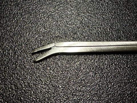 Jaw photo of Aesculap MD539 Cushing Rongeur, 1.5mm X 10mm, ANG Down, 7"
