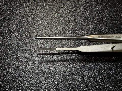 Jaw photo of V. Mueller NL1453 Vital Delicate Gerald Forceps, TC, 7"