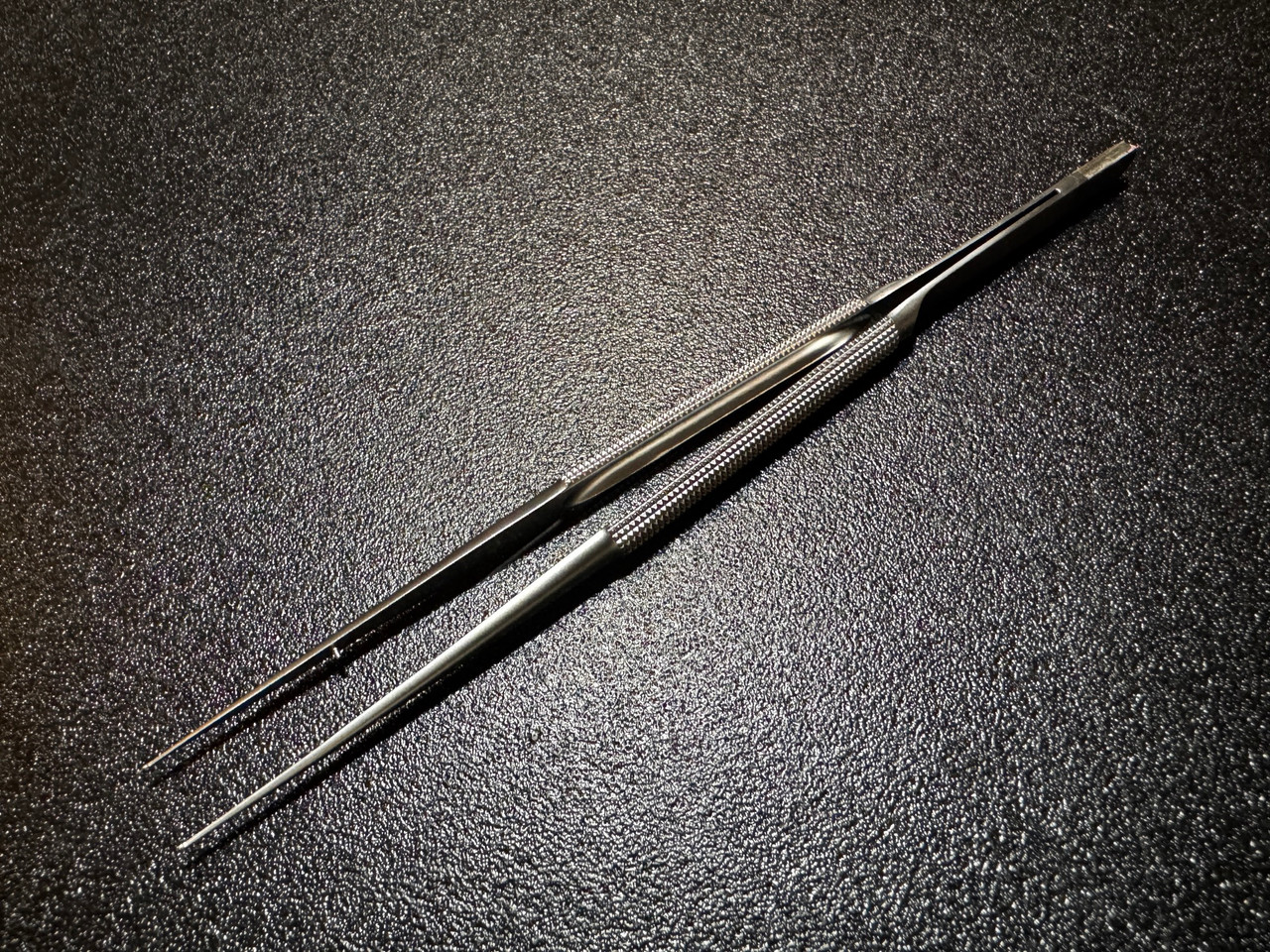 Photo of Scanlan 4004-250 Micro Ring Forceps, Diamond Tips, 1mm, 7 ⅛"