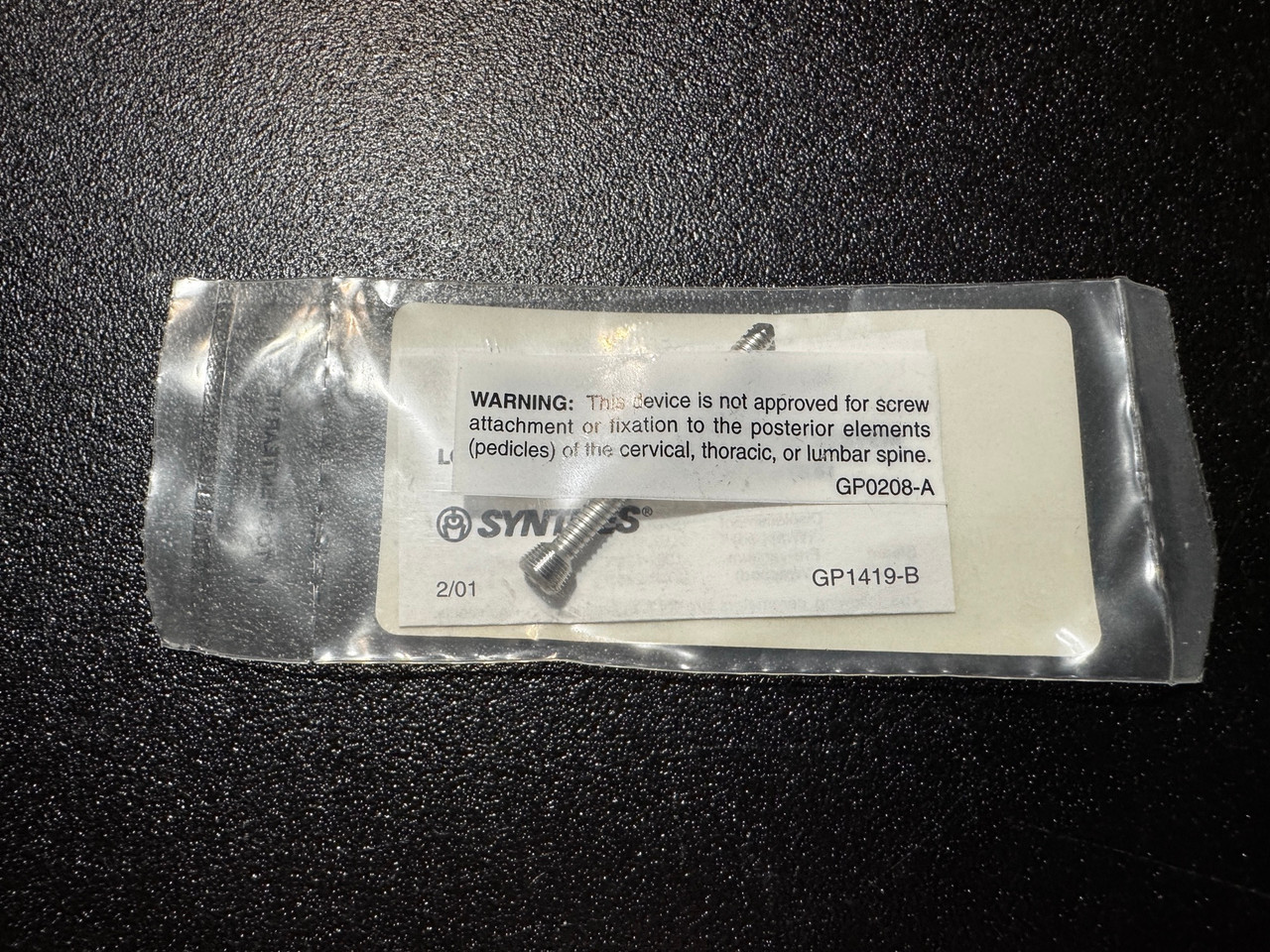 Screw photo of Synthes 02.204.046 4mm Locking, Self Tapping Screw, 46mm