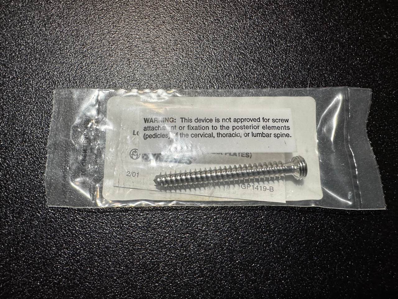 Screw photo of Synthes 02.207.060 7.3mm Cannulated Locking Screw 60mm