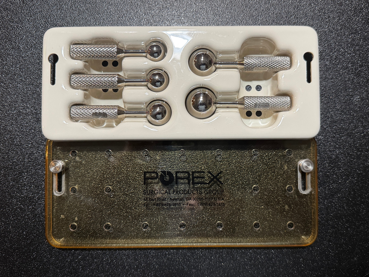 Open photo of Stryker POREX 5717 Orbital Implant Sizer Set