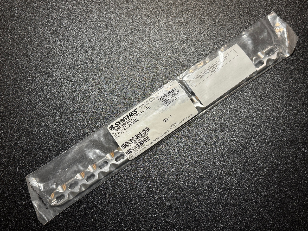 Photo of Synthes 226.661 4.5mm Broad LCP Plate, 16H, 296mm