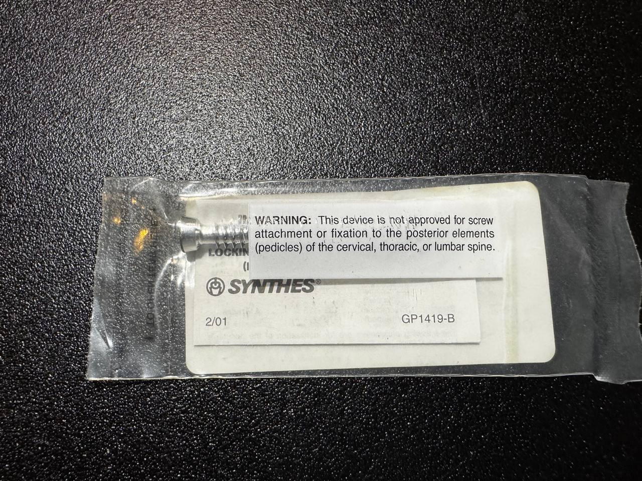 Screw photo of Synthes 02.207.260 7.3mm Cannulated Conical Screw 60mm