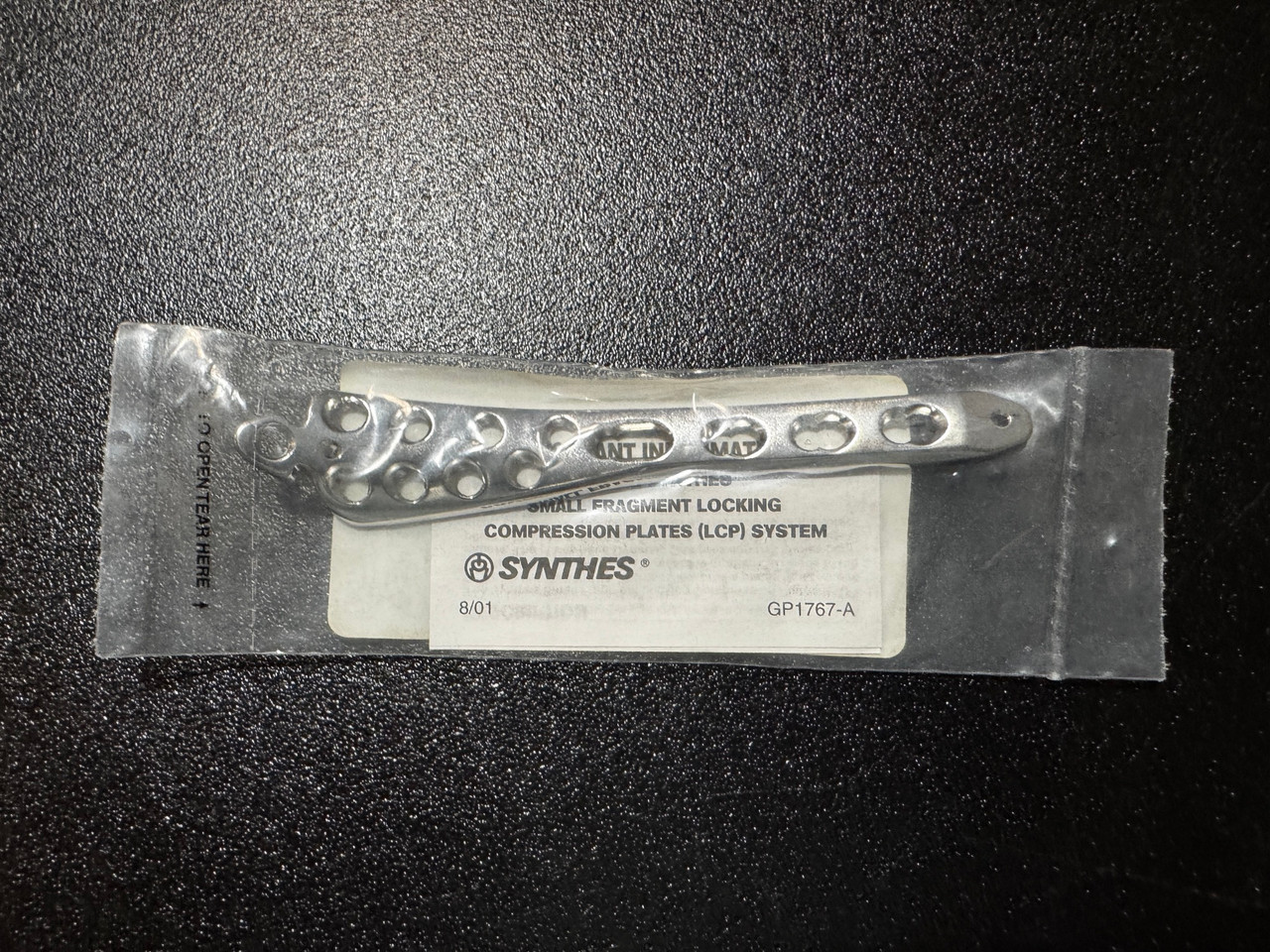 Plate photo of Synthes 239.900 3.5mm LCP Medial Distal Tibia Plate, 4H, Right, 116mm