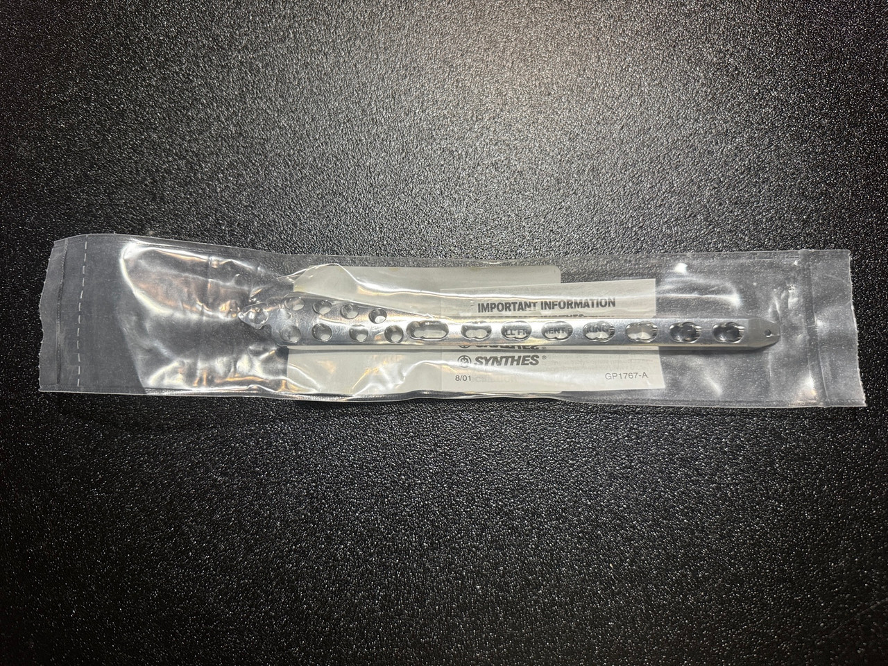 Plate photo of Synthes 239.909 3.5mm LCP Medial Distal Tibia Plate, 8H, Left, 168mm