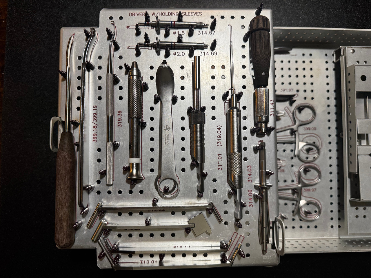 Instrument photo of Synthes 105.488 Self-Tapping Mini Fragment Instrument and Implant Set