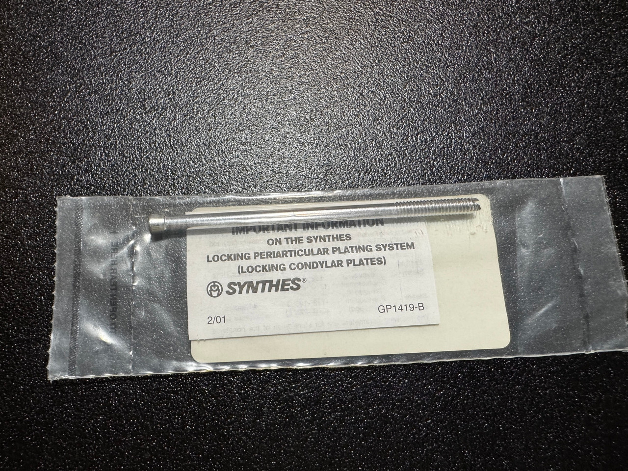 Screw photo of Synthes 02.205.295 5.0mm Cannulated Conical Screw 95mm